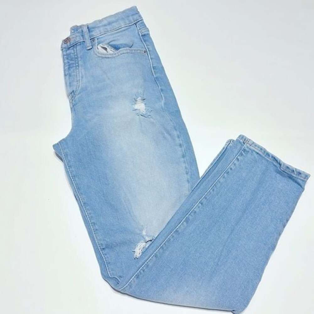 Old navy O.G straight high rise  distressed 99%cotton 1% spandex